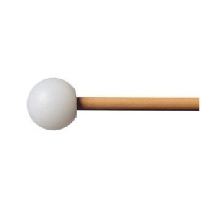 Freer Baqueta de Teclado White Poly with Brass Insert Small Ball K12