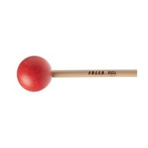 Freer Baqueta de Teclado Medium Red Poly Ball with Brass Insert KXS2